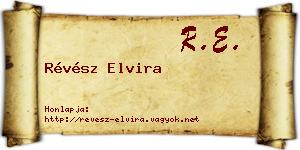 Révész Elvira névjegykártya